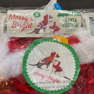 Merry and Bright Pet Santa Costume Small Dog Cat